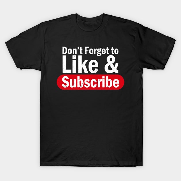 Don't Forget To Like And Subscribe Livestream Blogging T-Shirt by LEGO